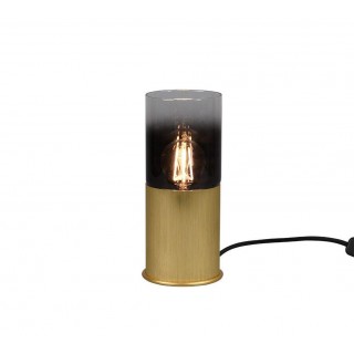 TRIO-Lighting Robin table lamp E27 matt brass/smoke gaismeklis