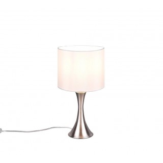 TRIO-Lighting Sabia table lamp 37 cm E27 brushed steel/white gaismeklis