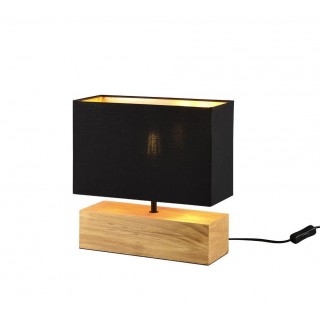 TRIO-Lighting Woody table lamp 30 cm E27 black/wood gaismeklis