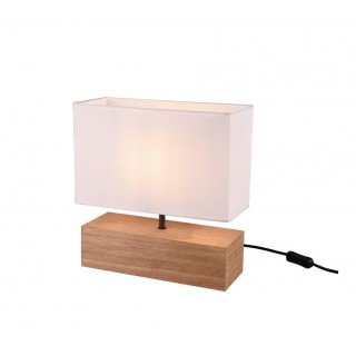 TRIO-Lighting Woody table lamp 30 cm E27 white/wood gaismeklis