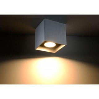 Ceiling lamp QUAD 1 grey gaismeklis