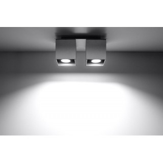 Ceiling lamp QUAD 2 grey gaismeklis