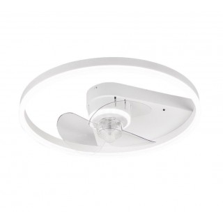 Trio-Lighting Borgholm LED ceiling fan matt white griestu lampa