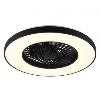Trio-Lighting Halmstad LED ceiling fan matt black starlight griestu lampa