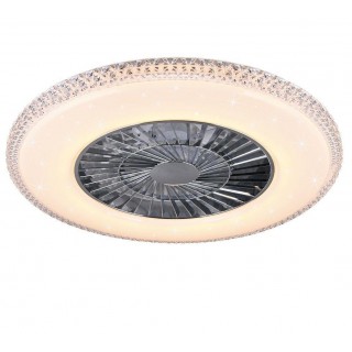 Trio-Lighting Harstad LED ceiling fan transparent griestu lampa