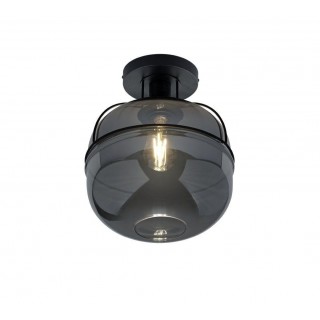 Trio-Lighting Lorena  E27 matt black/chrome glass griestu lampa