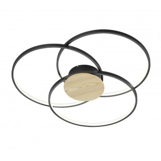 Trio-Lighting Sedona LED  matt black/wood griestu lampa