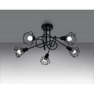 Chandelier ARTEMIS 5S black gaismeklis