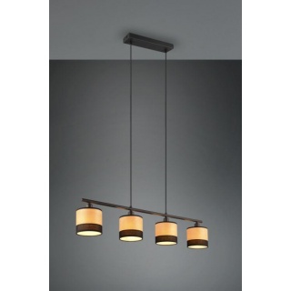 Bolzano pendant 4-pc E14 matt black gaismeklis