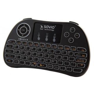Savio KW-01 Wireless Mini Keyboard For  PC / PS4 / XBOX / Smart TV / Android + TouchPad