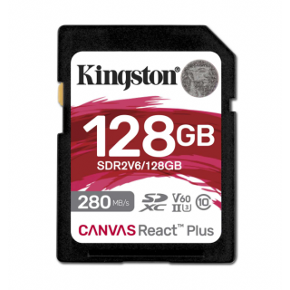 Kingston React Plus SD Карта Памяти 128GB / 280 / 100MB/s / U3 V60