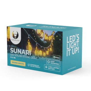 Forever Light SUNARI FLS-82 Solar Lamp Wire 30LED / 6,5m / 3000K / 600mAh / Li-Ion