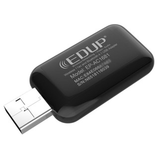 EDUP EP - AC1681 1200Mbps divjoslu USB WiFi adapteris ar Bluetooth 2,4 GHz / 5,8 GHz / 802.11AC / ar ārēju antenu