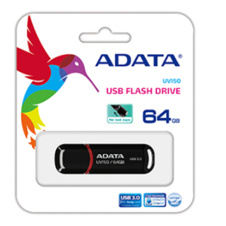 ADATA AUV150-64G-RBK Zibatmiņa 64GB
