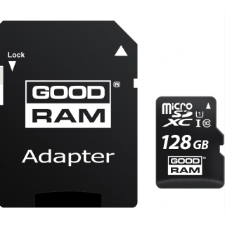 Goodram  microSDXC class 10 UHS I 128GB Карта памяти + Адаптер