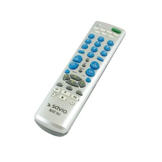 Savio RC-02 Universāla Pults TV / DVD / SAT / DVB / AMP / VCR / 8 in 1 / Sudraba