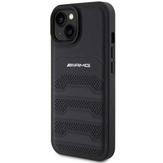 AMG Leather Debossed Lines Back Case for Apple iPhone 15