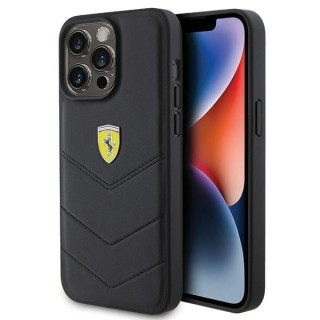 Ferrari Quilted Metal Logo Back Case for Apple iPhone 15 Pro Max