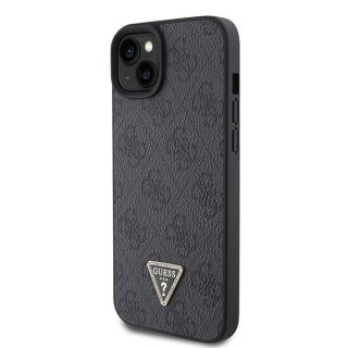 Guess Leather 4G Diamond Triangle Back Case Aizsargapvalks Priekš Apple iPhone 15
