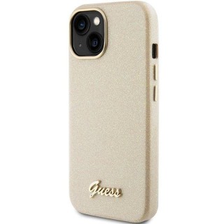 Guess Glitter Glossy Script Back Case for Apple iPhone 15