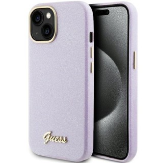 Guess Glitter Glossy Script Back Case Aizsargapvalks Priekš Apple iPhone 15