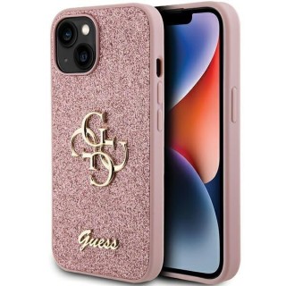 Guess Glitter Script Big 4G Back Case for Apple iPhone 15 Plus