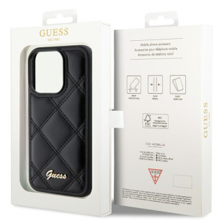 Guess Quilted Metal Logo Case for Apple iPhone 15 Pro