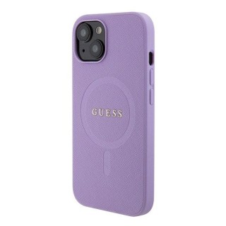 Guess Saffiano MagSafe Back Case Aizsargapvalks Priekš Apple iPhone 15 Plus