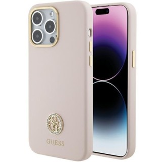 Guess Silicone Logo Strass 4G Back Case for Apple iPhone 15 Pro Max