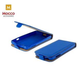 Mocco Kabura Rubber Case Vertikāli Atverams Premium Eco ādas Maks Telefonam Xiaomi Redmi Note 5 Pro / AI Dual Camera Zils