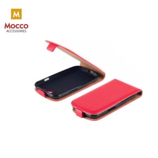 Mocco Kabura Rubber Case Vertikāli Atverams Premium Eco ādas Maks Telefonam Xiaomi Redmi S2 Sarkans