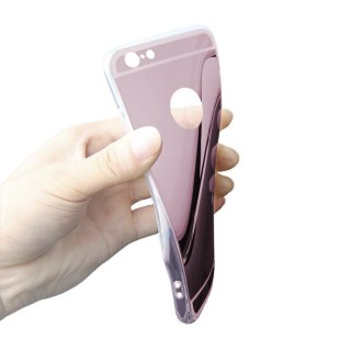 Mocco Mirror Silicone Back Case With Mirror For Samsung G920 Galaxy S6 Pink