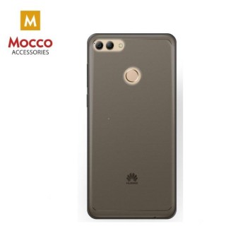 Mocco Ultra Back Case 0.3 mm Aizmugurējais Silikona Apvalks Priekš Huawei P20 Caurspīdīgs-Melns