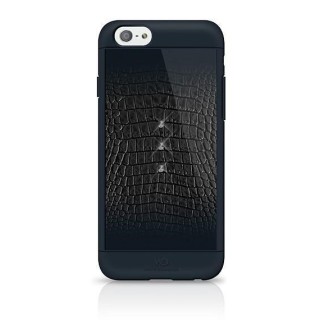 White Diamonds Safari Croco Plastic Case With Swarovski Crystals for Apple iPhone 6 / 6S Black