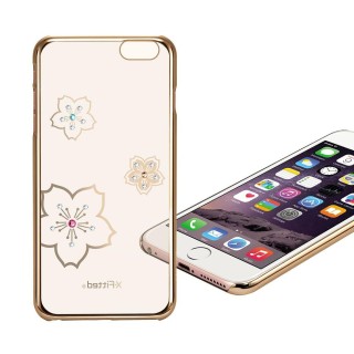 X-Fitted Plastic Case With Swarovski Crystals for Apple iPhone  6 / 6S Gold / Blossoming