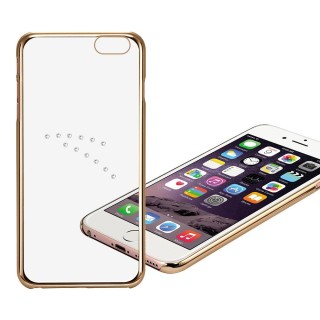 X-Fitted Plastic Case With Swarovski Crystals for Apple iPhone  6 / 6S Gold / Diamond Arrow