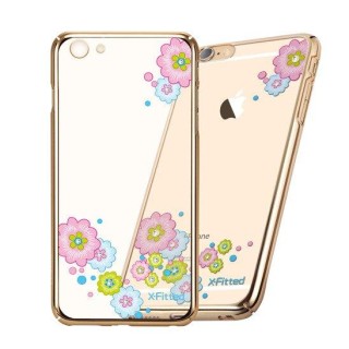 X-Fitted Plastic Case With Swarovski Crystals for Apple iPhone  6 / 6S Gold / Flourishing Bloom