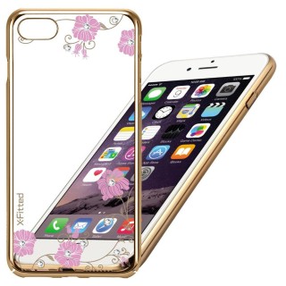 X-Fitted Plastic Case With Swarovski Crystals for Apple iPhone  6 / 6S Gold / Graceland
