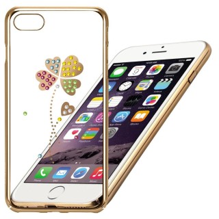 X-Fitted Plastic Case With Swarovski Crystals for Apple iPhone  6 / 6S Gold / Lucky Clover
