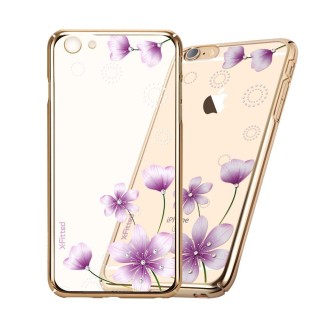 X-Fitted Plastic Case With Swarovski Crystals for Apple iPhone  6 / 6S Gold / Secret Fragrance
