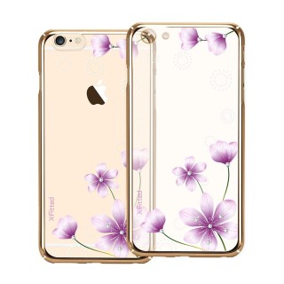 X-Fitted Plastic Case With Swarovski Crystals for Apple iPhone  6 / 6S Gold / Secret Fragrance