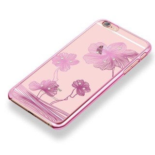 X-Fitted Plastic Case With Swarovski Crystals for Apple iPhone  6 / 6S Rose / Lotus