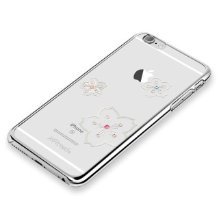 X-Fitted Aizmugurējais Plastikata Apvalks ar Swarovski Kristāliem Priekš Apple iPhone 6 / 6S Sudrabs / Atplaukst