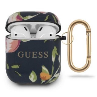 Guess GUACA2TPUBKFL03 Silicone Headset Holder Bag For Airpods 1/2 Floral N.3