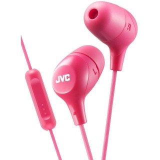 JVC HA-FX38M-P-E Marshmallow Headphones with remote & microphone Pink