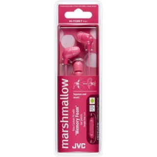 JVC HA-FX38M-P-E Marshmallow Headphones with remote & microphone Pink