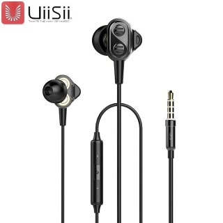 UiiSii Premium Hi-Res Oriģinālas Austiņas ar Mikrofonu un Skaļuma Regulēšanas pulti / 3.5mm / 1.2m