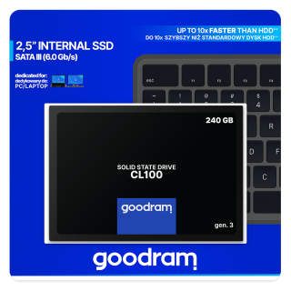 GoodRam 240GB SATA III 2,5 CL100 Gen. 3 RETAIL SSD disks