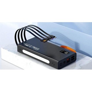 RoGer QL268 Powerbank 30000mAh / 66W PD / Flashlight / Lightning + USB-C + microUSB + USB