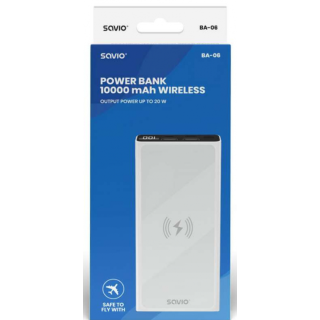 Savio BA-06 Wireless Power Bank 10000 mAh